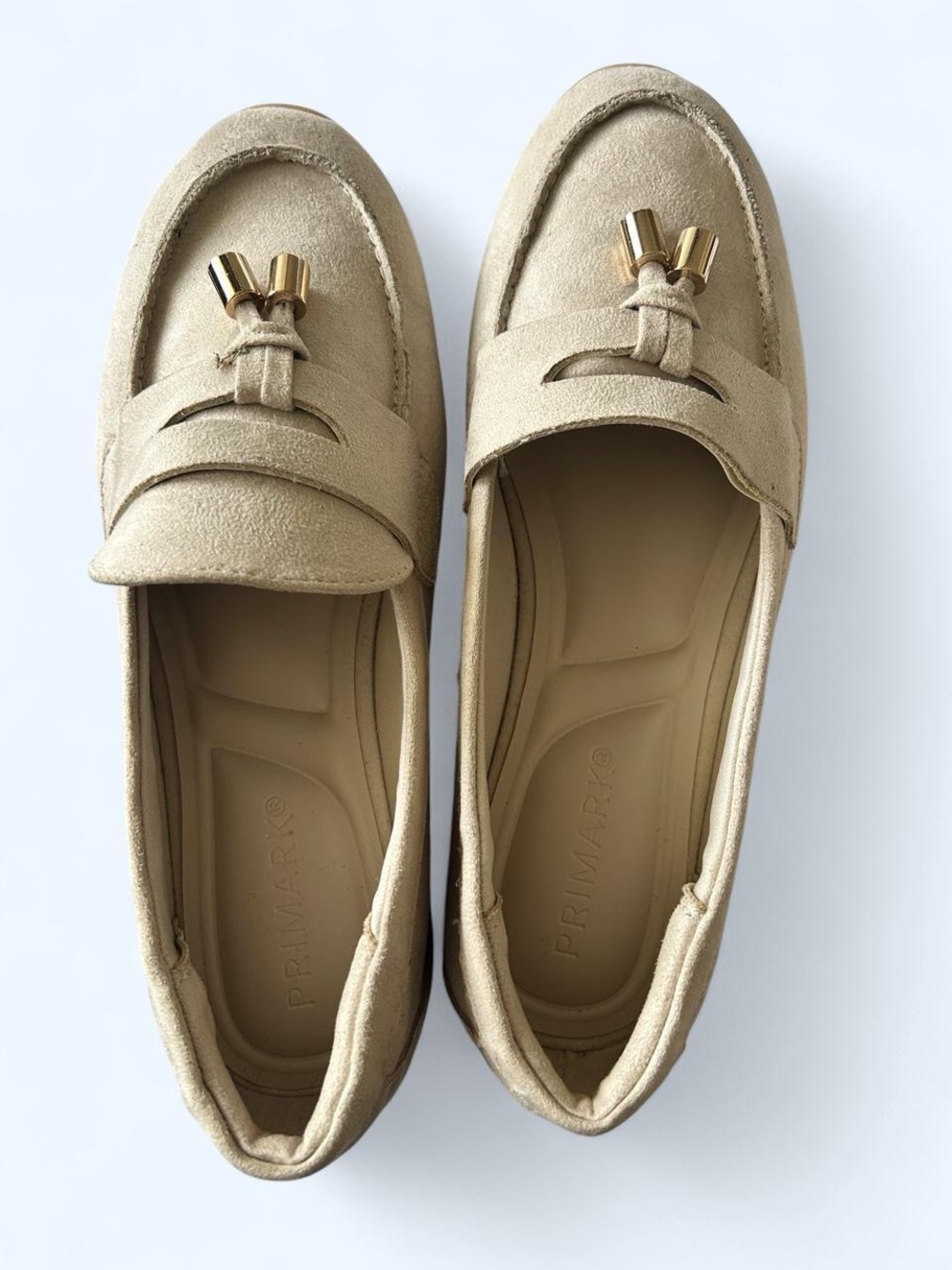 Primark Metallic Gold Tassel Penny Loafers